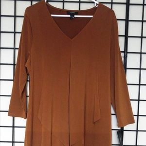 Alfani Brown Drape Top NWT